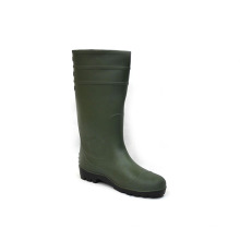 Botas de chuva de PVC (superior verde / sola preta)